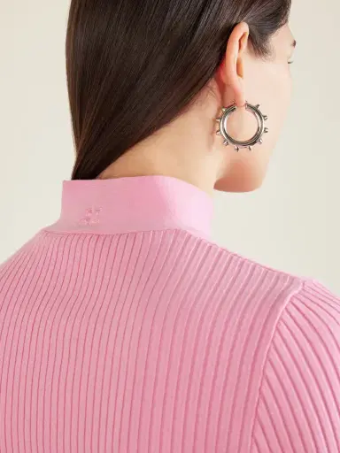 Courrèges Buckled Ribbed-knit Top | Thumbnail 6