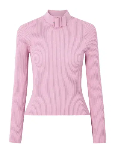Courrèges Buckled Ribbed-knit Top | Thumbnail 1