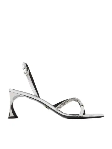 Stella McCartney Elsa Embellished Mirrored Slingback Sandals | Thumbnail 1 Stella McCartney Elsa Embellished Mirrored Slingback Sandals | Thumbnail 1