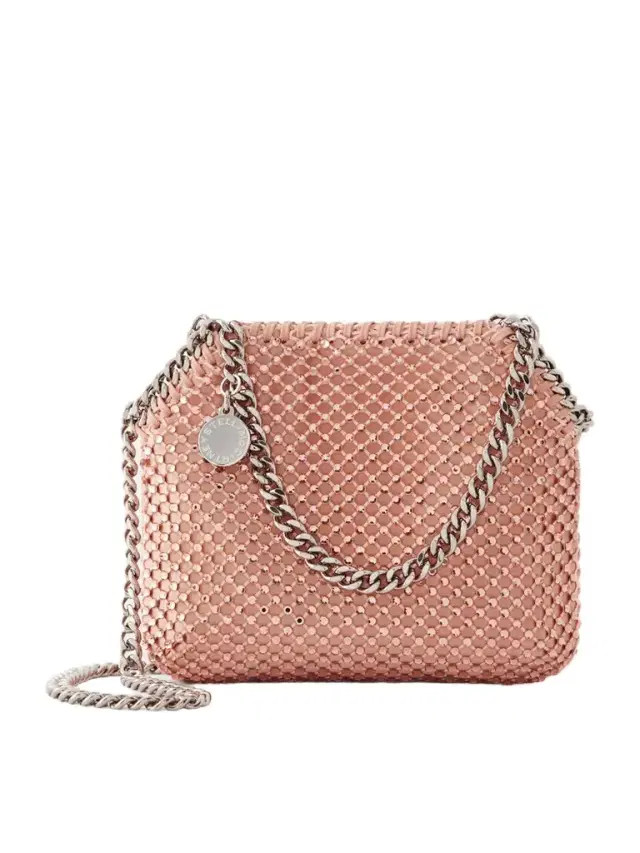 Falabella Mini Crystal-embellished Mesh Shoulder Bag