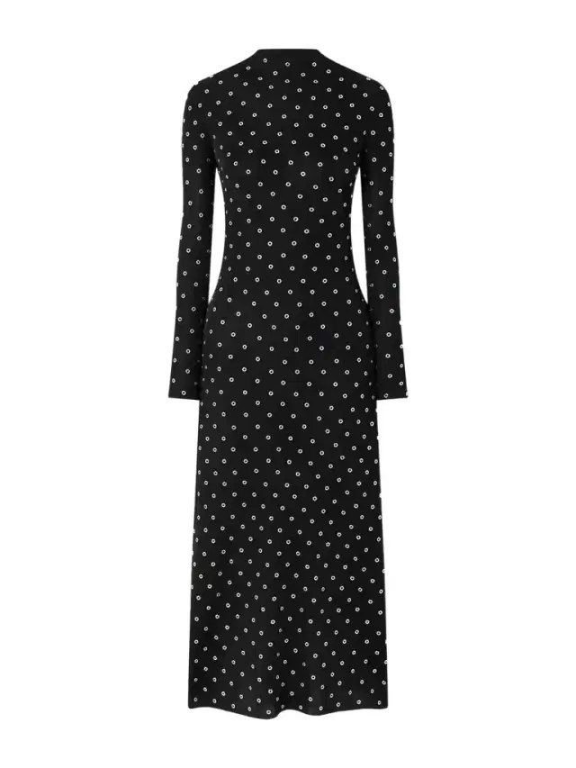 Kaplan Eyelet-embellished Jersey Maxi Dress