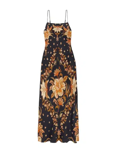 Farm Rio Paisley-print Satin-jersey Maxi Dress | Thumbnail 1 Farm Rio Paisley-print Satin-jersey Maxi Dress | Thumbnail 1