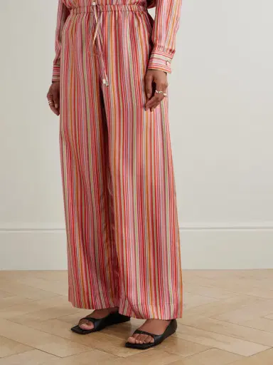 Comme Si Striped Silk-twill Straight-leg Pants | Thumbnail 2