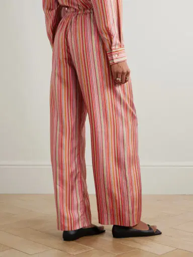Comme Si Striped Silk-twill Straight-leg Pants | Thumbnail 4