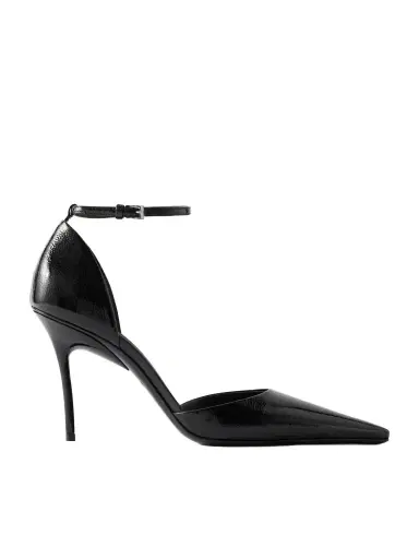 Alaïa D'orsay 90 Glossed Textured-leather Pumps | Thumbnail 1 Alaïa D'orsay 90 Glossed Textured-leather Pumps | Thumbnail 1