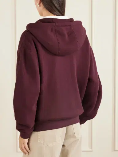 Loewe Flamenco Leather-trimmed Cotton-blend Jersey Hoodie | Thumbnail 3 Loewe Flamenco Leather-trimmed Cotton-blend Jersey Hoodie | Thumbnail 3