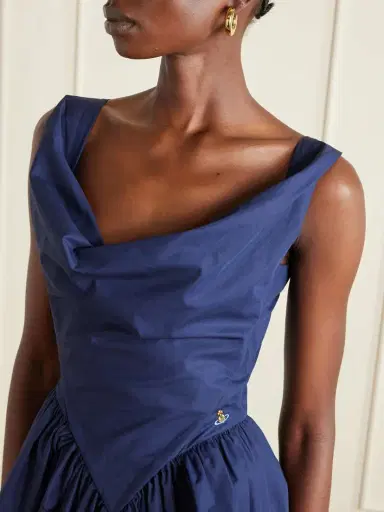 Vivienne Westwood Sunday Gathered Cotton-poplin Midi Dress | Thumbnail 4
