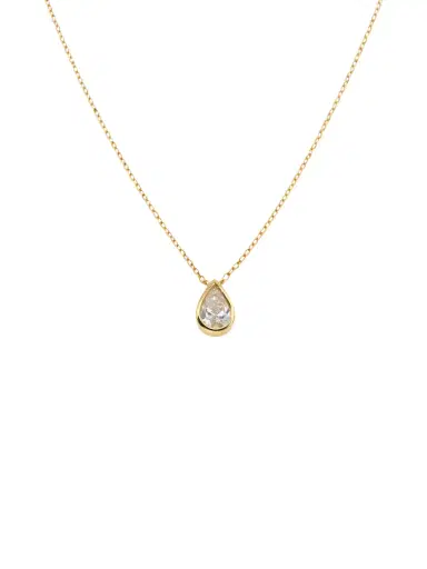 Wish Fine Jewelry 0.50ct Diamond 18K Gold Pear Necklace | Thumbnail 1