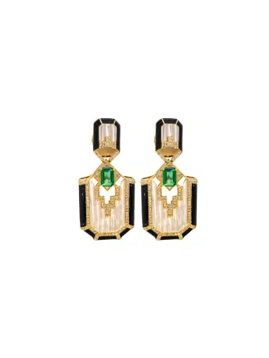 Wish Fine Jewelry 0.71ct Diamond 18K Gold Statement Earrings | Thumbnail 1
