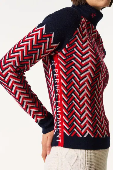 Perfect Moment Chunky Chevron Turtleneck Sweater | Thumbnail 4