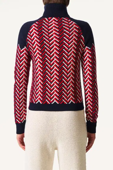 Perfect Moment Chunky Chevron Turtleneck Sweater | Thumbnail 5