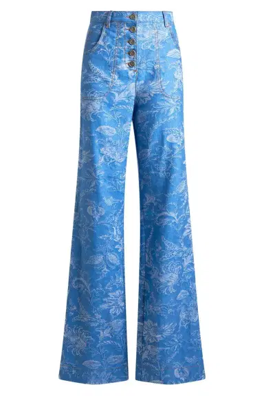 Etro Cropped Print Brocade Trousers | Thumbnail 1 Etro Cropped Print Brocade Trousers | Thumbnail 1