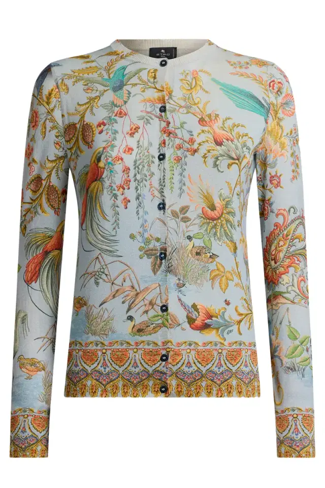 Etro Printed Slim Fit Cardigan