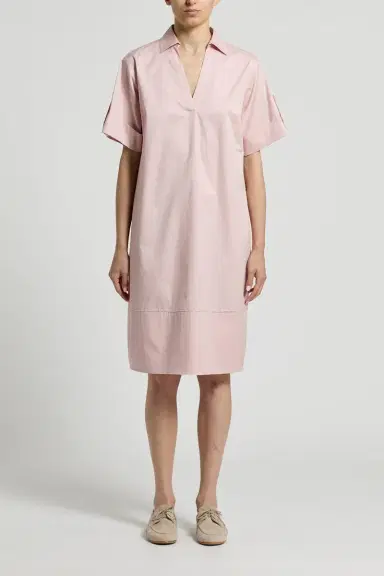 PESERICO V Neck Stretch Midi Dres | Thumbnail 2