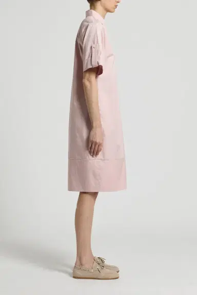 PESERICO V Neck Stretch Midi Dres | Thumbnail 3