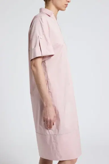 PESERICO V Neck Stretch Midi Dres | Thumbnail 4