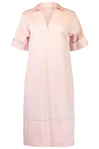 PESERICO V Neck Stretch Midi Dres | Thumbnail 1