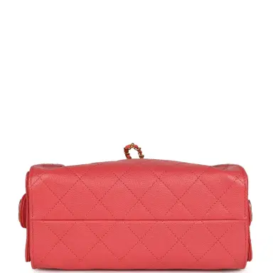 Chanel Chanel Mini 25 Hobo Bag Coral Pink Caviar Antique Gold Hardware | Thumbnail 7