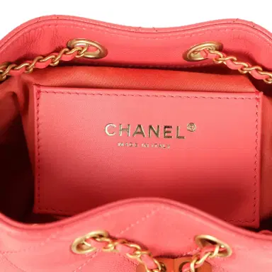 Chanel Chanel Mini 25 Hobo Bag Coral Pink Caviar Antique Gold Hardware | Thumbnail 9
