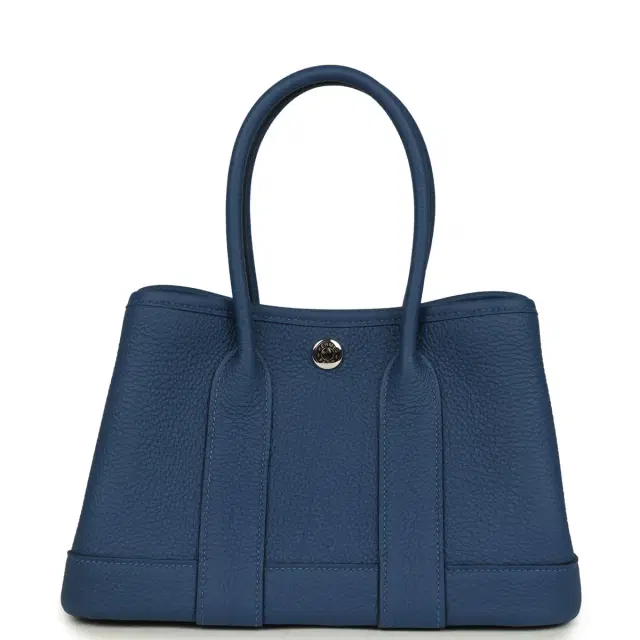 hermes Hermes Garden Party Neo 23 Bleu Tie Togo Palladium Hardware