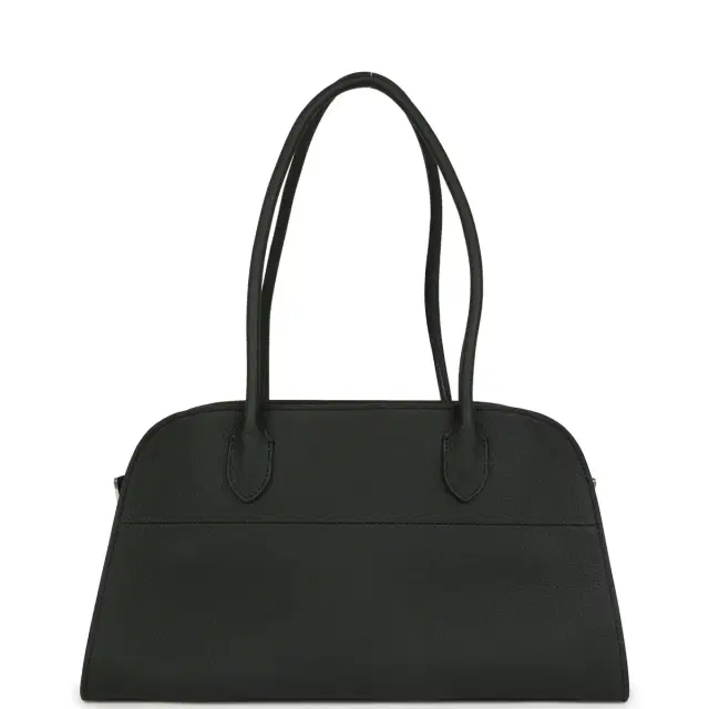 The Row Shoulder Margaux 12 Dark Pine Calfskin Silver Hardware