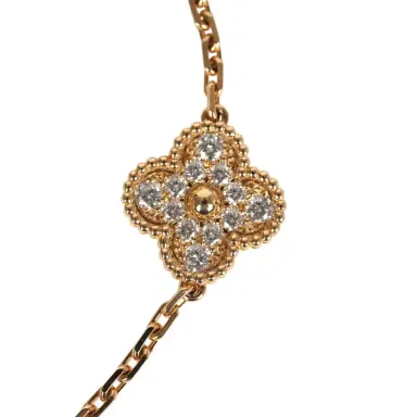 Van Cleef & Arpels Van Cleef & Arpels Limited Edition "Vendome" Vintage Alhambra Diamond Bracelet and Blue Sevres Porcelain | Thumbnail 3 Van Cleef & Arpels Van Cleef & Arpels Limited Edition "Vendome" Vintage Alhambra Diamond Bracelet and Blue Sevres Porcelain | Thumbnail 3