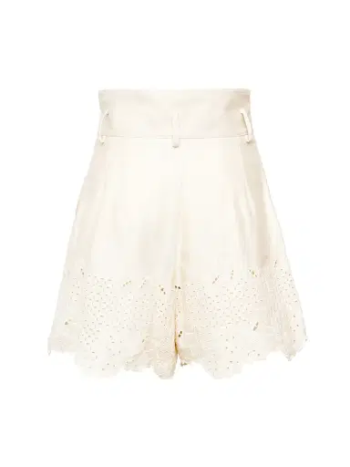 Loretta Caponi Rocchetta Cotton Eyelet Shorts | Thumbnail 2 Loretta Caponi Rocchetta Cotton Eyelet Shorts | Thumbnail 2