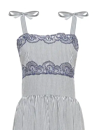 Loretta Caponi Sabine Lace-Trimmed Cotton Midi Dress | Thumbnail 5 Loretta Caponi Sabine Lace-Trimmed Cotton Midi Dress | Thumbnail 5
