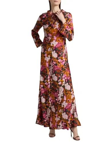 SACHIN & BABI Women's Daria Floral A-Line Gown - Kaleidoscope - Size 0 | Thumbnail 2