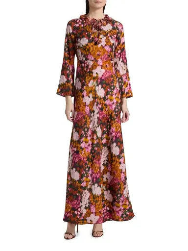 SACHIN & BABI Women's Daria Floral A-Line Gown - Kaleidoscope - Size 0 | Thumbnail 3