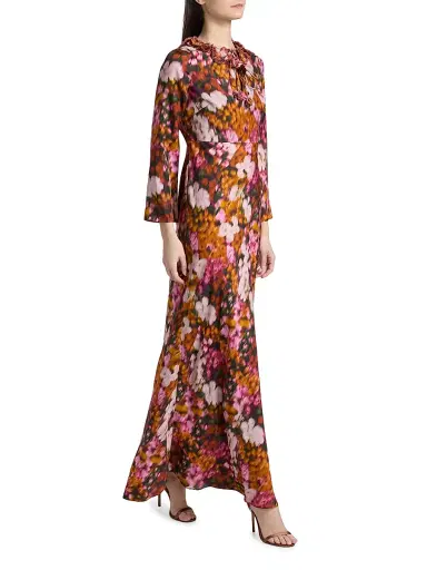 SACHIN & BABI Women's Daria Floral A-Line Gown - Kaleidoscope - Size 0 | Thumbnail 4