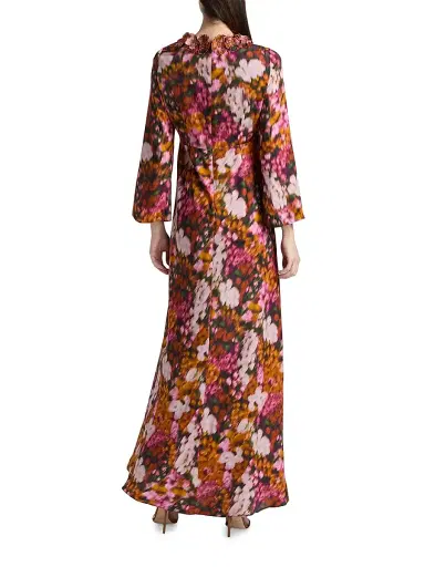 SACHIN & BABI Women's Daria Floral A-Line Gown - Kaleidoscope - Size 0 | Thumbnail 5