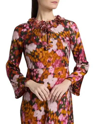 SACHIN & BABI Women's Daria Floral A-Line Gown - Kaleidoscope - Size 0 | Thumbnail 6
