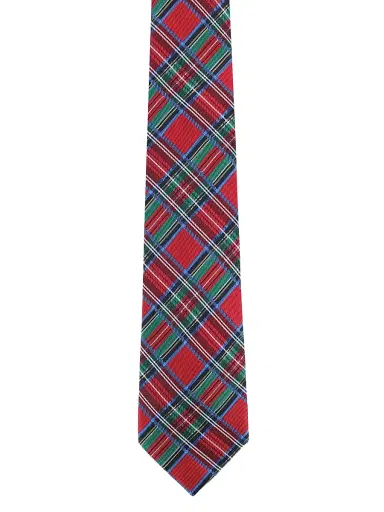 Trafalgar Men's Holiday Nicholas Plaid Tie | Thumbnail 1 Trafalgar Men's Holiday Nicholas Plaid Tie | Thumbnail 1