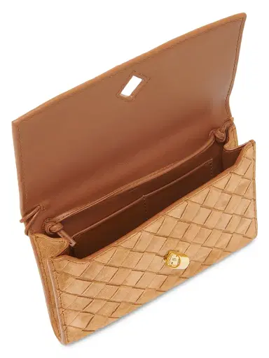 Bottega Veneta Women's Andiamo Intrecciato Suede Pouch | Thumbnail 3