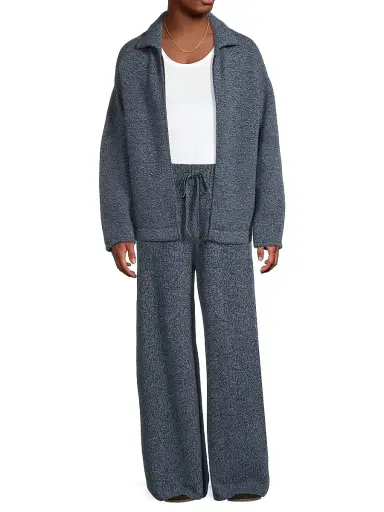 The Elder Statesman Men's Hunter Marl Zip Jacket - Storm Twist - Size Large | Thumbnail 2