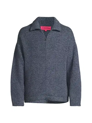 The Elder Statesman Men's Hunter Marl Zip Jacket - Storm Twist - Size Large | Thumbnail 1