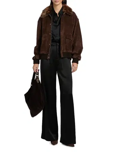 Frame Women's The Suede Oversized Jacket - Americano | Thumbnail 2