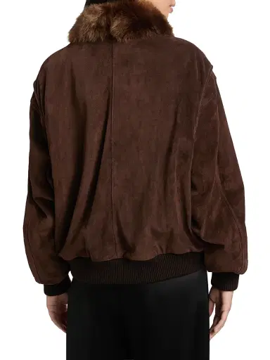 Frame Women's The Suede Oversized Jacket - Americano | Thumbnail 5