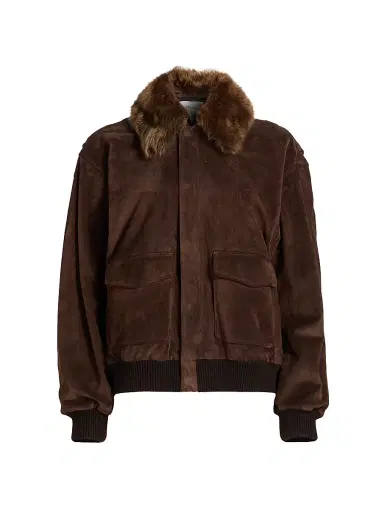 Frame Women's The Suede Oversized Jacket - Americano | Thumbnail 1