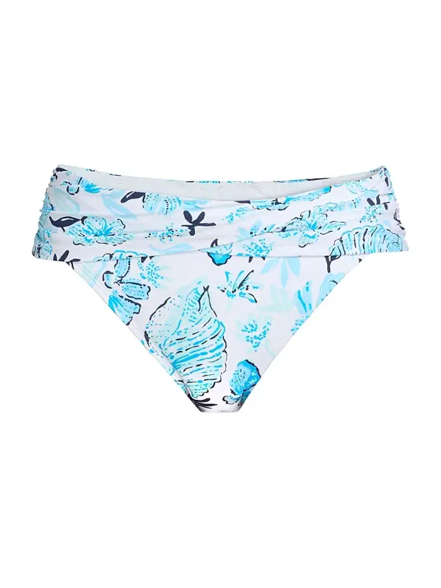 Women's Lagoon Hipster Bikini Bottom - White Multi