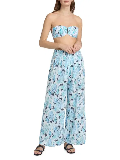 Lilly Pulitzer Women's Enzo Seahsell Coverup Pants - White Multi - Size XL | Thumbnail 2 Lilly Pulitzer Women's Enzo Seahsell Coverup Pants - White Multi - Size XL | Thumbnail 2