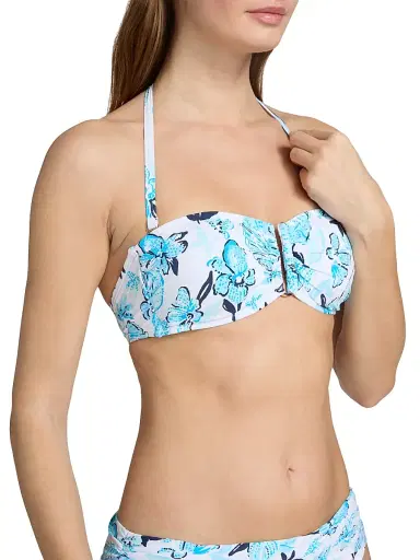 Lilly Pulitzer Women's Jessa Bandeau Bikini Top - White Multi - Size 10 | Thumbnail 6 Lilly Pulitzer Women's Jessa Bandeau Bikini Top - White Multi - Size 10 | Thumbnail 6