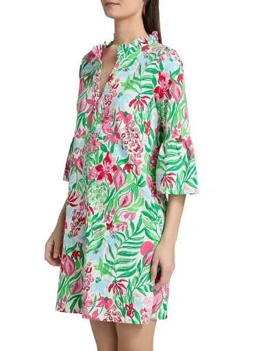 Lilly Pulitzer Women's Hayes Glowinig Gardens Minidress - Multi Glowing Gardens - Size Large | Thumbnail 4 Lilly Pulitzer Women's Hayes Glowinig Gardens Minidress - Multi Glowing Gardens - Size Large | Thumbnail 4