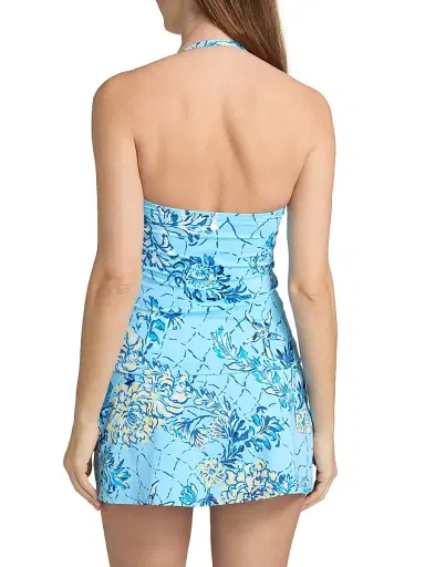 Lilly Pulitzer Women's Flamenco Bellevue Breakers Beach Tankini Top - Blue Multi - Size 6 | Thumbnail 4