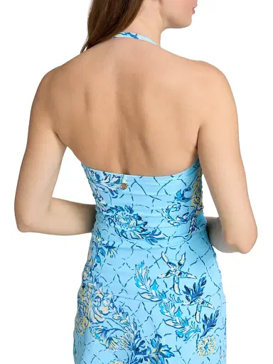 Lilly Pulitzer Women's Flamenco Bellevue Breakers Beach Tankini Top - Blue Multi - Size 6 | Thumbnail 6