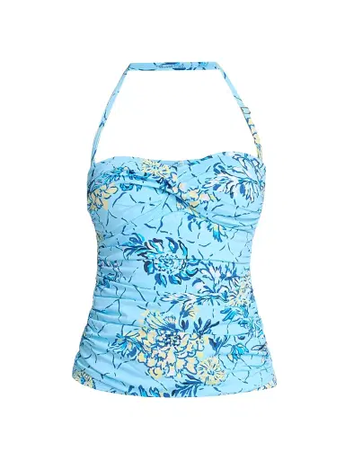 Lilly Pulitzer Women's Flamenco Bellevue Breakers Beach Tankini Top - Blue Multi - Size 6 | Thumbnail 1