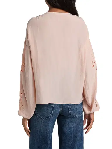 Ramy Brook Women's Zenaida Eyelet Blouse - Dark Blush | Thumbnail 5