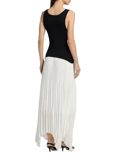 Ramy Brook Women's Davinia Mixed-Media Pleated-Skirt Maxi Dress - | Thumbnail 5
