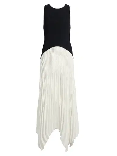 Ramy Brook Women's Davinia Mixed-Media Pleated-Skirt Maxi Dress - | Thumbnail 1